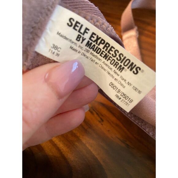 Self-Expressions Maidenform Bra (Mauve/Black Lace) 38 C - Picture 4 of 4